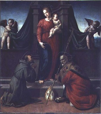 Madone et Enfant avec Saint François et Saint Zénobe - Francesco Granacci