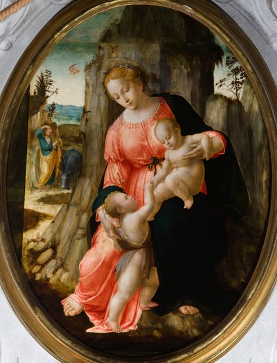La rencontre de Saint Jean avec la Sainte Famille en Égypte, première moitié du XVIe siècle - Francesco Granacci
