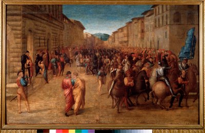 Le roi de France Charles VIII entrant à Florence en novembre 1494 - Francesco Granacci