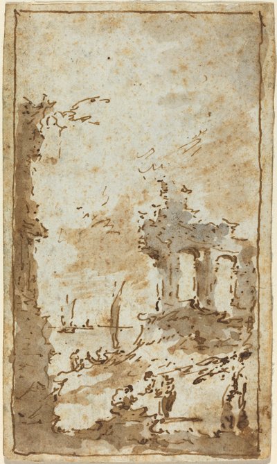 Un caprice de ruines par la lagune - Francesco Guardi