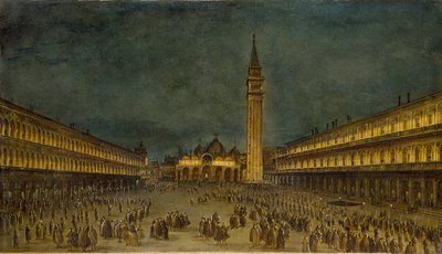 Procession nocturne sur la Piazza San Marco, vers 1755 - Francesco Guardi