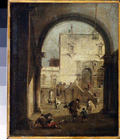 Caprice vénitien : une place et un palais - Francesco Guardi