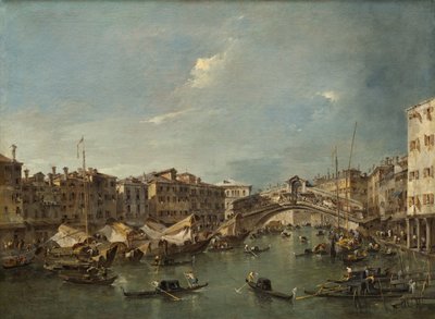 Grand Canal avec le pont du Rialto, Venise, probablement vers 1780 - Francesco Guardi
