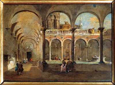 Italie, Venise, Le Cloître des Frères - Francesco Guardi