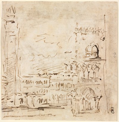 Piazza San Marco avec le Palais des Doges - Francesco Guardi