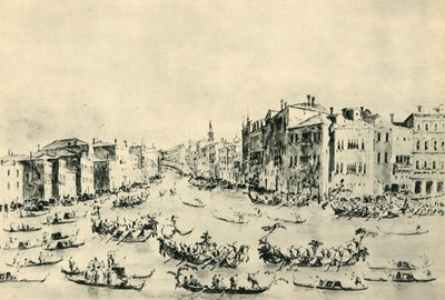 Régate sur le Grand Canal, Venise, milieu-fin du 18e siècle, 1943 - Francesco Guardi