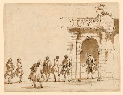 Croquis pour une réception au Palazzo Surian - Francesco Guardi
