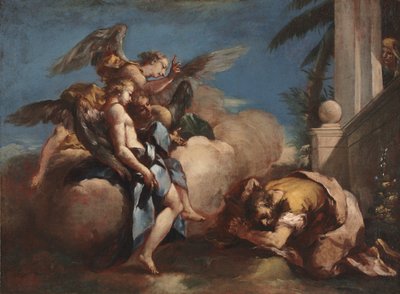 Les anges apparaissant à Abraham, 1750s - Francesco Guardi