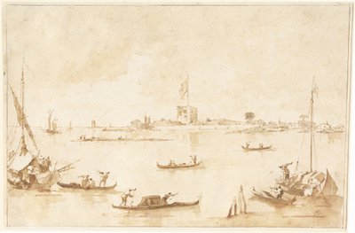 La forteresse de San Andrea depuis le lagon - Francesco Guardi
