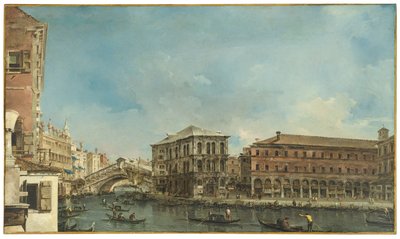 Venise : le Pont du Rialto avec le Palazzo dei Camerlenghi - Francesco Guardi
