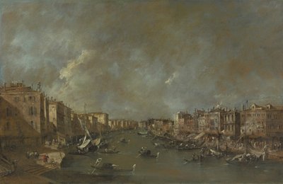 Vue du Grand Canal depuis le Ponte di Rialto - Francesco Guardi