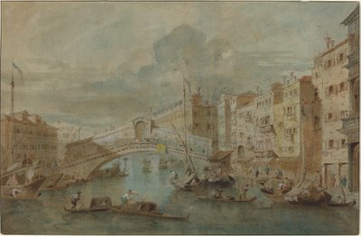 Vue du Pont du Rialto, Venise - Francesco Guardi