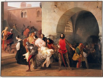Bice trouvée par Marco Visconti dans le sous-sol de son château à Rosate - Francesco Hayez