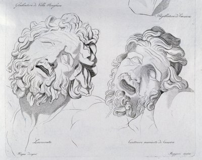 Têtes de Laocoon et Centaure mourant par Canova - Francesco Hayez
