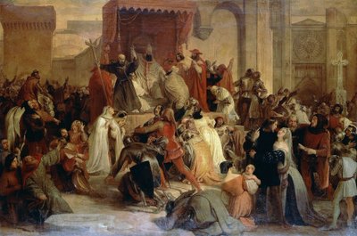 Le pape Urbain II prêchant la Première Croisade sur la place de Clermont - Francesco Hayez