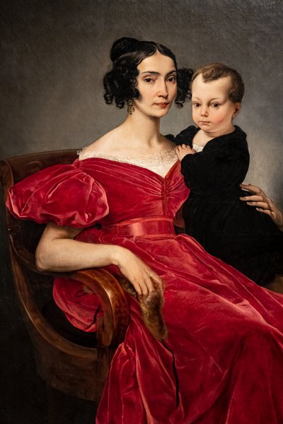 Portrait de la Comtesse Teresa Zumali Marisili et de son fils Giuseppe - Francesco Hayez