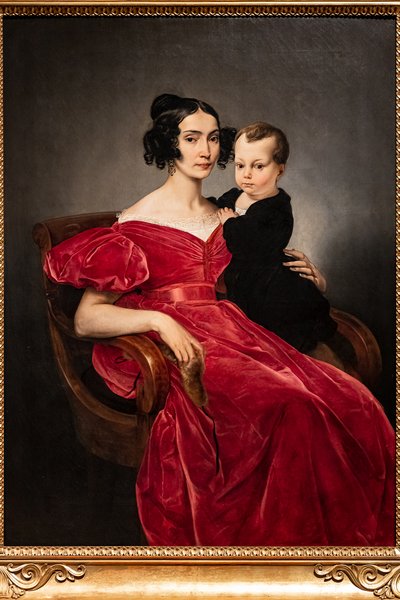 Portrait de la comtesse Teresa Zumali Marisili et de son fils Giuseppe - Francesco Hayez
