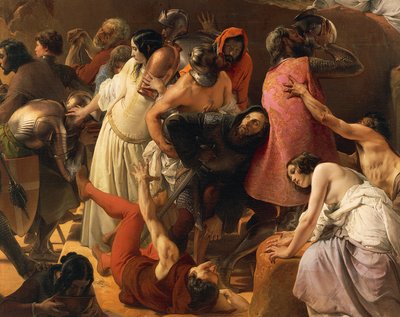 La soif des premiers croisés à Jérusalem (détail) - Francesco Hayez