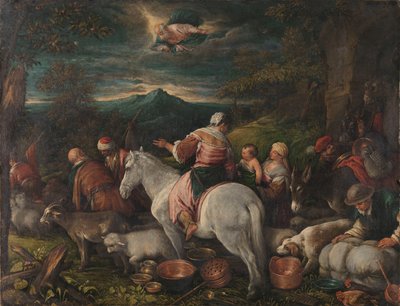 Abraham quitte Haran - Francesco II Bassano (attributed to)