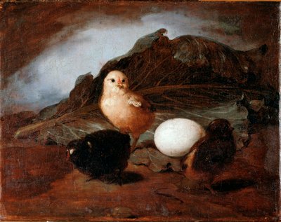 Poussins Peinture par Francesco Inganni (1793-1873) 1862 Dim 25,6x33,2 cm Gênes, Galleria d