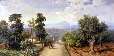 Les environs de Palerme. Peinture de Francesco Lojacono (1841 - 1915) - Francesco Lojacono
