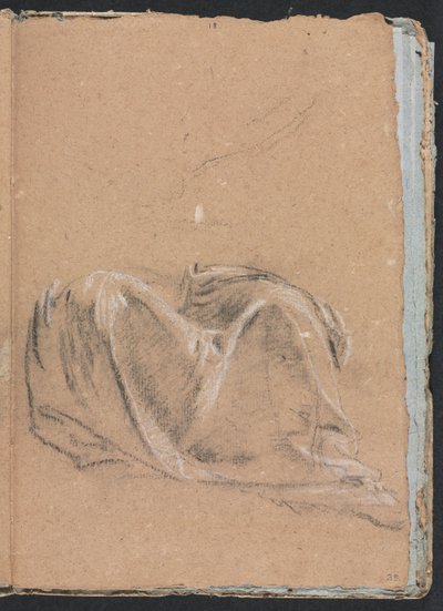 Carnet de croquis de Vérone : Étude de draperie page 35, 1760 - Francesco Lorenzi