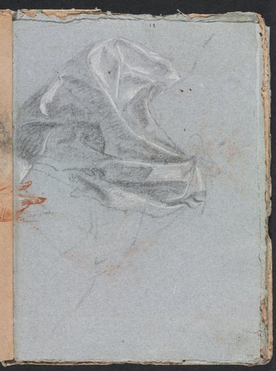 Carnet de croquis de Vérone : étude de draperie page 37, 1760 - Francesco Lorenzi