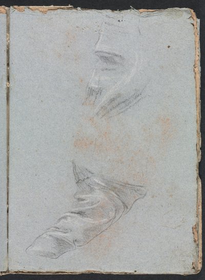 Carnet de croquis de Vérone : Étude de draperie page 39, 1760 - Francesco Lorenzi