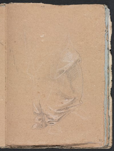 Carnet de croquis de Vérone : Étude de draperie page 57, 1760 - Francesco Lorenzi