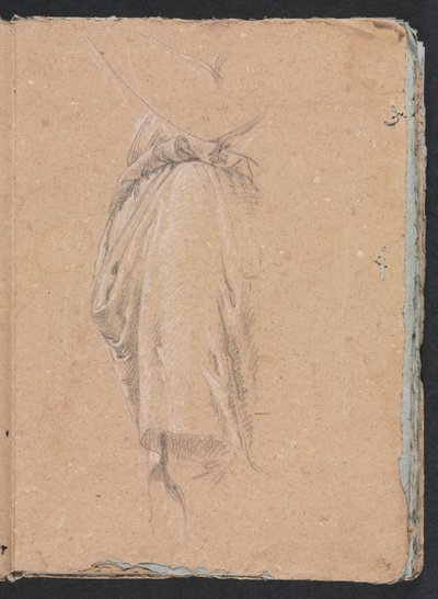 Carnet de croquis de Vérone : Étude de draperie avec coude page 5, 1760 - Francesco Lorenzi