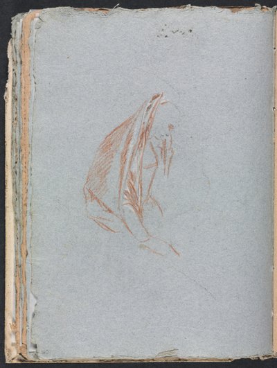 Carnet de croquis de Vérone : Figure féminine avec manteau (page 40) - Francesco Lorenzi