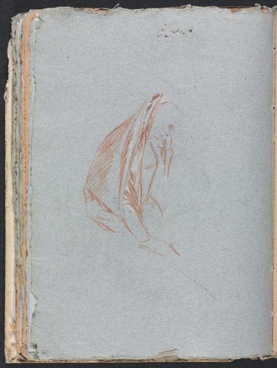 Carnet de croquis de Vérone : Figure féminine avec manteau page 40 - Francesco Lorenzi