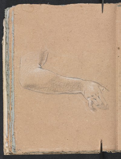 Carnet de croquis de Vérone : bras droit et main féminins page 44, 1760 - Francesco Lorenzi