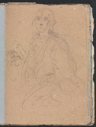 Carnet de croquis de Vérone : Gentilshommes page 55, 1760 - Francesco Lorenzi