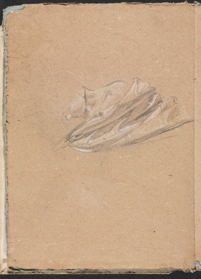 Carnet de croquis de Vérone : Tête et épaule avec draperie, page 14, 1760 - Francesco Lorenzi