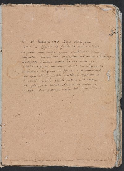 Carnet de croquis de Vérone : Inscription (page 1) - Francesco Lorenzi