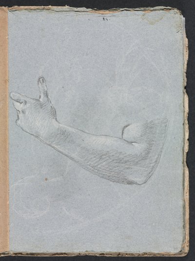 Carnet de croquis de Vérone : bras gauche et main page 47, 1760 - Francesco Lorenzi