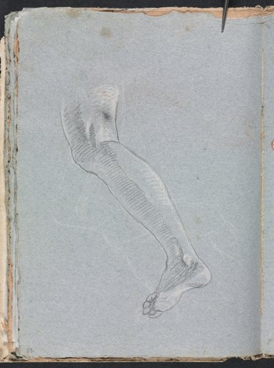 Carnet de croquis de Vérone : Jambe gauche (page 28) - Francesco Lorenzi