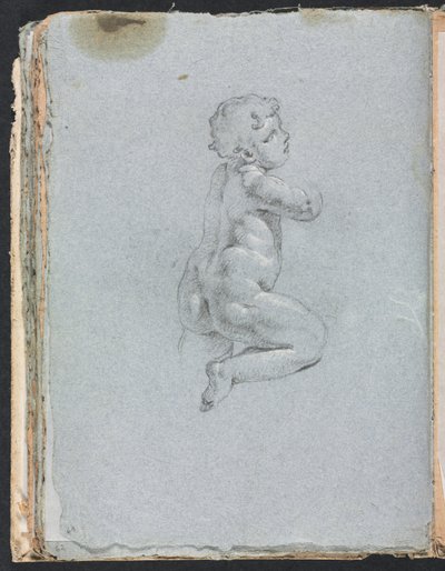 Carnet de croquis de Vérone: Putto de profil page 64, 1760 - Francesco Lorenzi