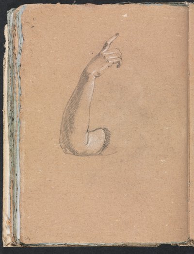 Carnet de croquis de Vérone : bras droit et main page 66, 1760 - Francesco Lorenzi