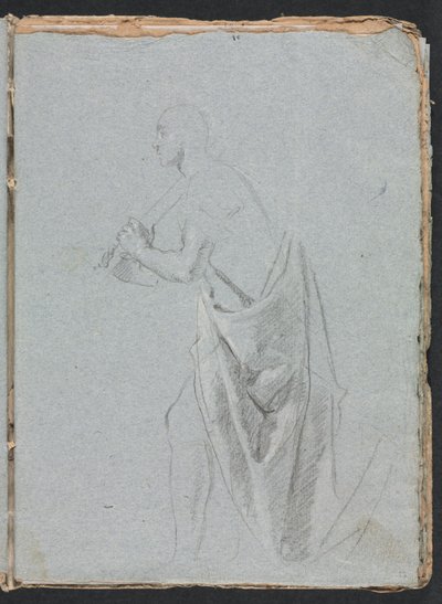 Carnet de croquis de Vérone : Homme debout avec draperie page 19 - Francesco Lorenzi