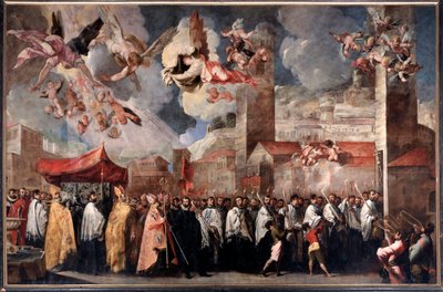 Translation des corps de Saint Dominator, Saint Paul et Saint Anastase évêques de Brescia - Francesco Maffei