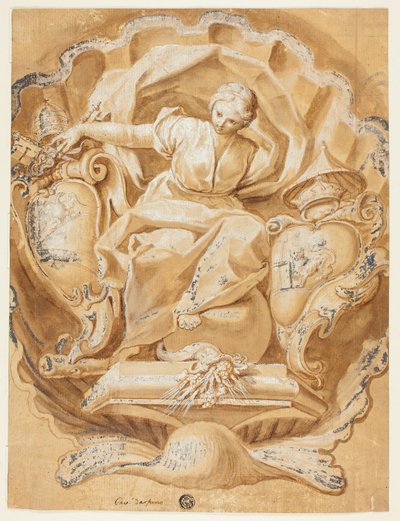 Figure allégorique avec les armes d
