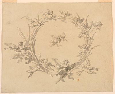 Étude pour la décoration de fresque, Palais du Quirinal, Rome - Francesco Manno