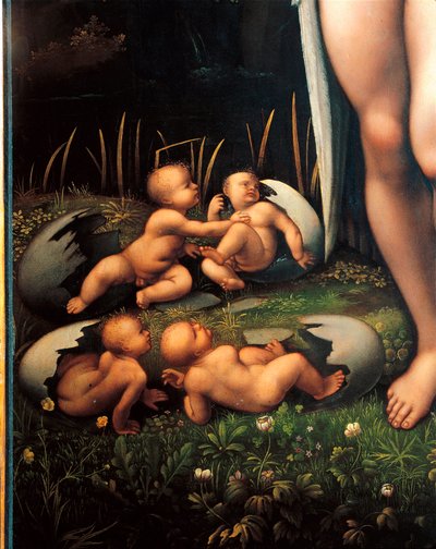 Léda et le Cygne (détail) - Francesco Melzi or Melzo