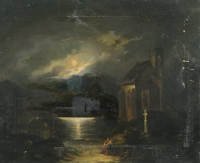 Paysage lunaire avec lac - Francesco Milani
