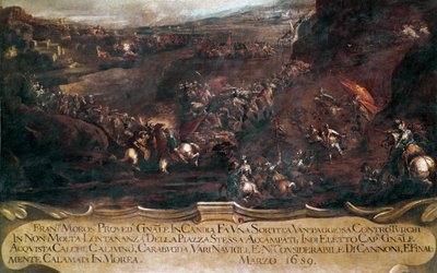 Guerre de Candie : bataille entre la flotte vénitienne de Francesco Morosini et la flotte turque en 1659 - Francesco Monti