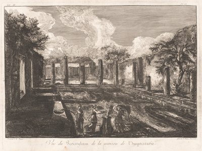 Vue du Péristyle de la maison de l