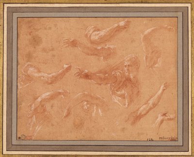 Studie von Gottvater mit Engeln - Francesco Primaticcio
