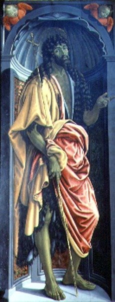 Saint Jean-Baptiste, panneau latéral du Tabernacle des Sacrements, c.1484-6 (détail) - Francesco and Raffaello Botticini